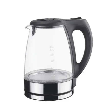 LUXUS-2200.1C GLASS ELECTRIC KETTLE avec filtre à eau GWK 360° 1,8 L