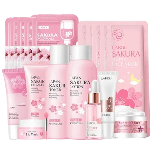 Soins visage Sakura japonais - Routine complète