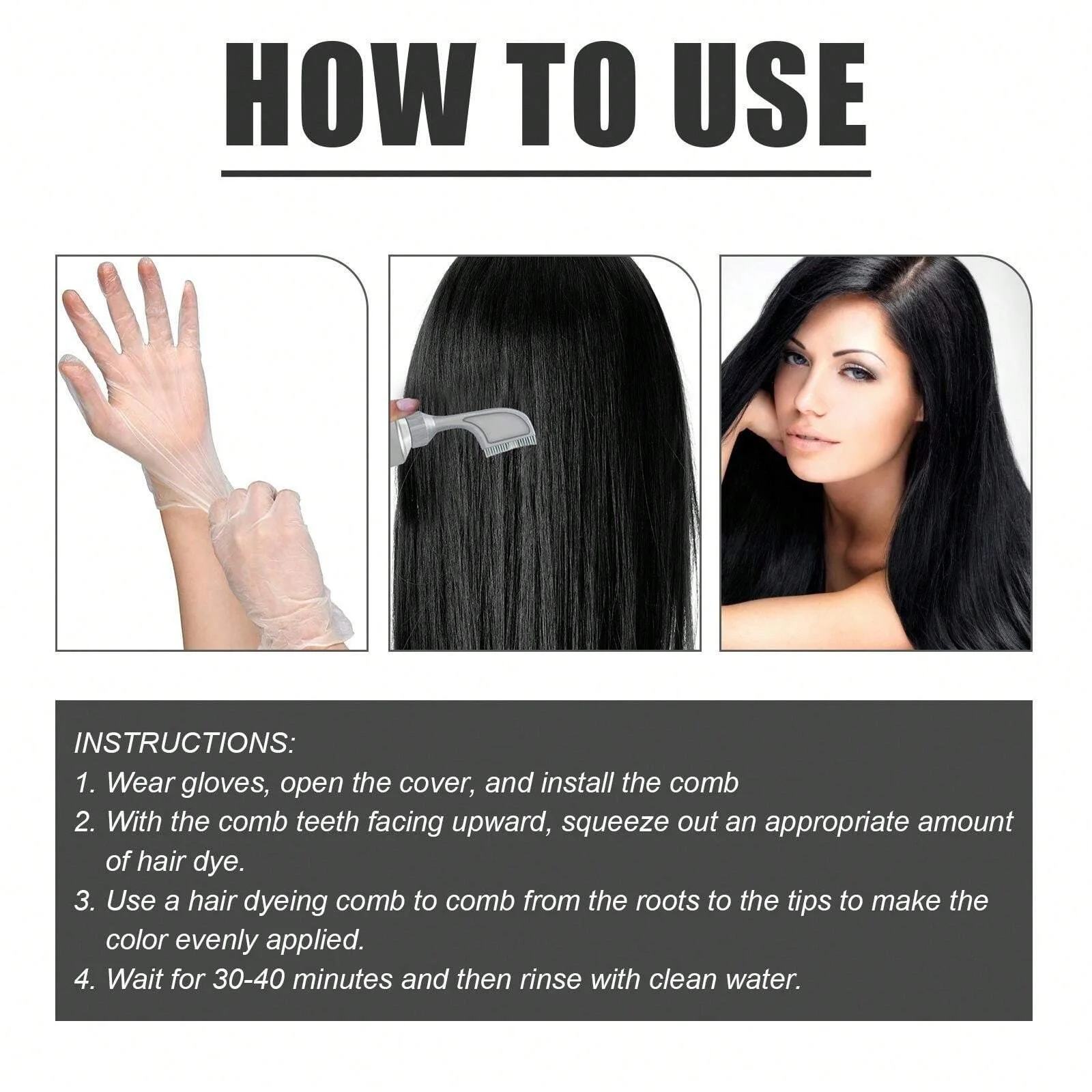 عرض قطعتين شامبو صبغ الشعر اللون الاسود بالفواكه