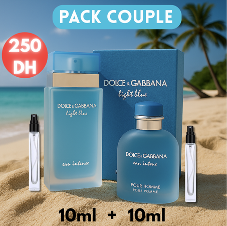 Pack : 10 ml Light Blue Homme + 10 ml Light Blue femme