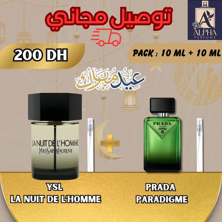 10 ml YSL La nuit de l'Homme + 10 ml Prada Paradigme