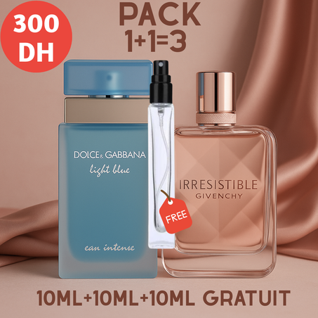Pack : 10 ml Irresistible+ 10 ml light blue = 10 ml Gratuit