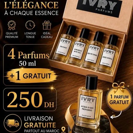 PACK DE 4 PARFUMS DE 50 ML +1 GRATUIT🎁