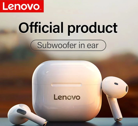 سماعات أذن بلوتوث أصلية من لينوفو lp40 بتقنية 5.0 صوت غامر HIFI TWS مع ميكروفون وتحكم باللمس لوقت استعداد طويل