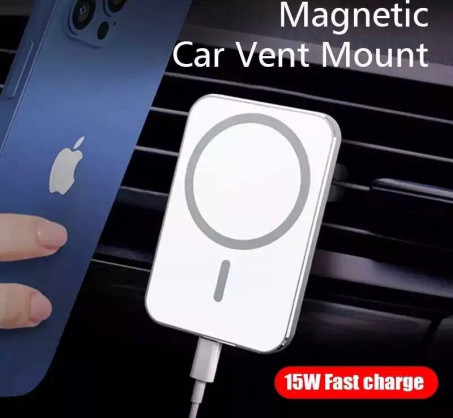 Support magnétique de voiture, chargeur rapide sans fil Qi 15W pour téléphone