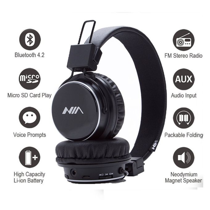 Nia Casque Bluetooth 4 en 1 - Noir