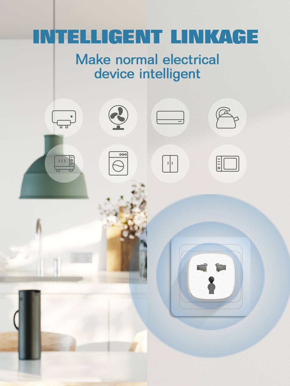 Prise intelligente wifi Smart Power Plug 10A 2.4GHz version européenne, haute qualité ldinii