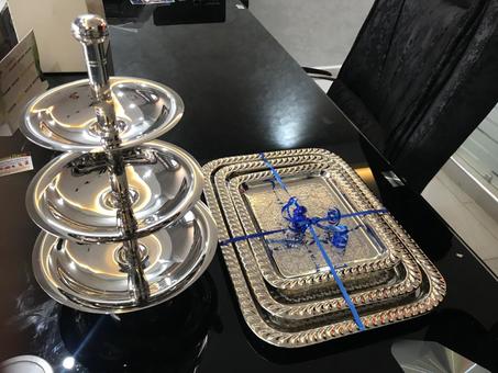 ثلاث صنيات + علاقه  تقليديه صنع يدوي مغربيه