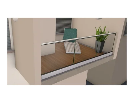 Garde corps verre bare metal