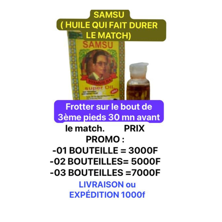 HUILE SAMSU ( BONNE ERECTION ET ENDURANCE)