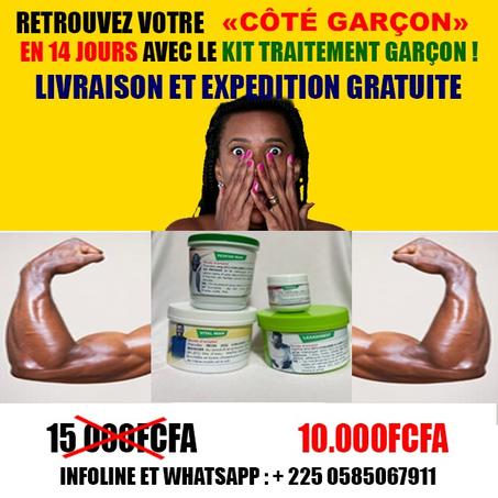 RETROUVEZ VOTRE « côté GARÇON » EN 14 JOURS AVEC LE KIT TRAITEMENT GARÇON !