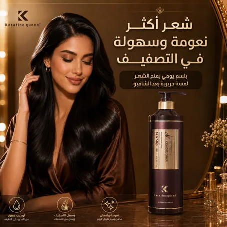 بلسم نانو كولاجين من كيراتين كوين – ترطيب ونعومة وسهولة في التصفيف