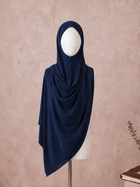 HIJAB JERSEY PREMIUM BLEU