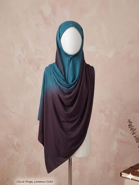 HIJAB JERSEY DEGRADE BLEU
