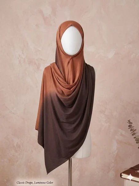 HIJAB JERSEY DEGRADE Marron