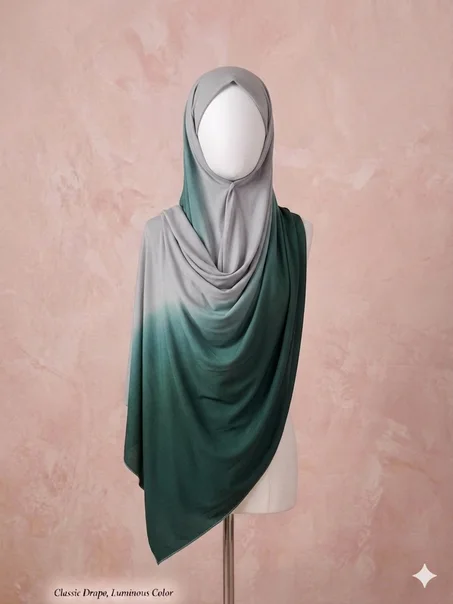 HIJAB JERSEY DEGRADE VERT