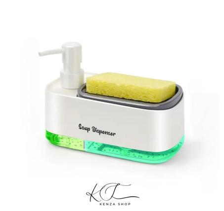 موزع صابون مع حامل إسفنجة