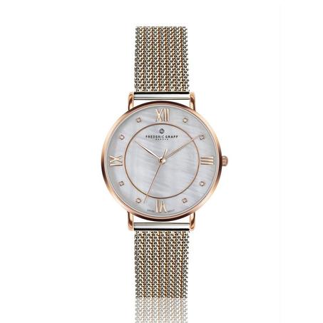 Frederic Graff Rose Liskamm Silver + Rose Gold mesh
