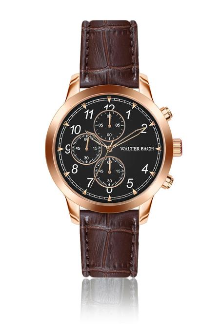 Walter Bach Ansbach Croco Brown Leather Watch
