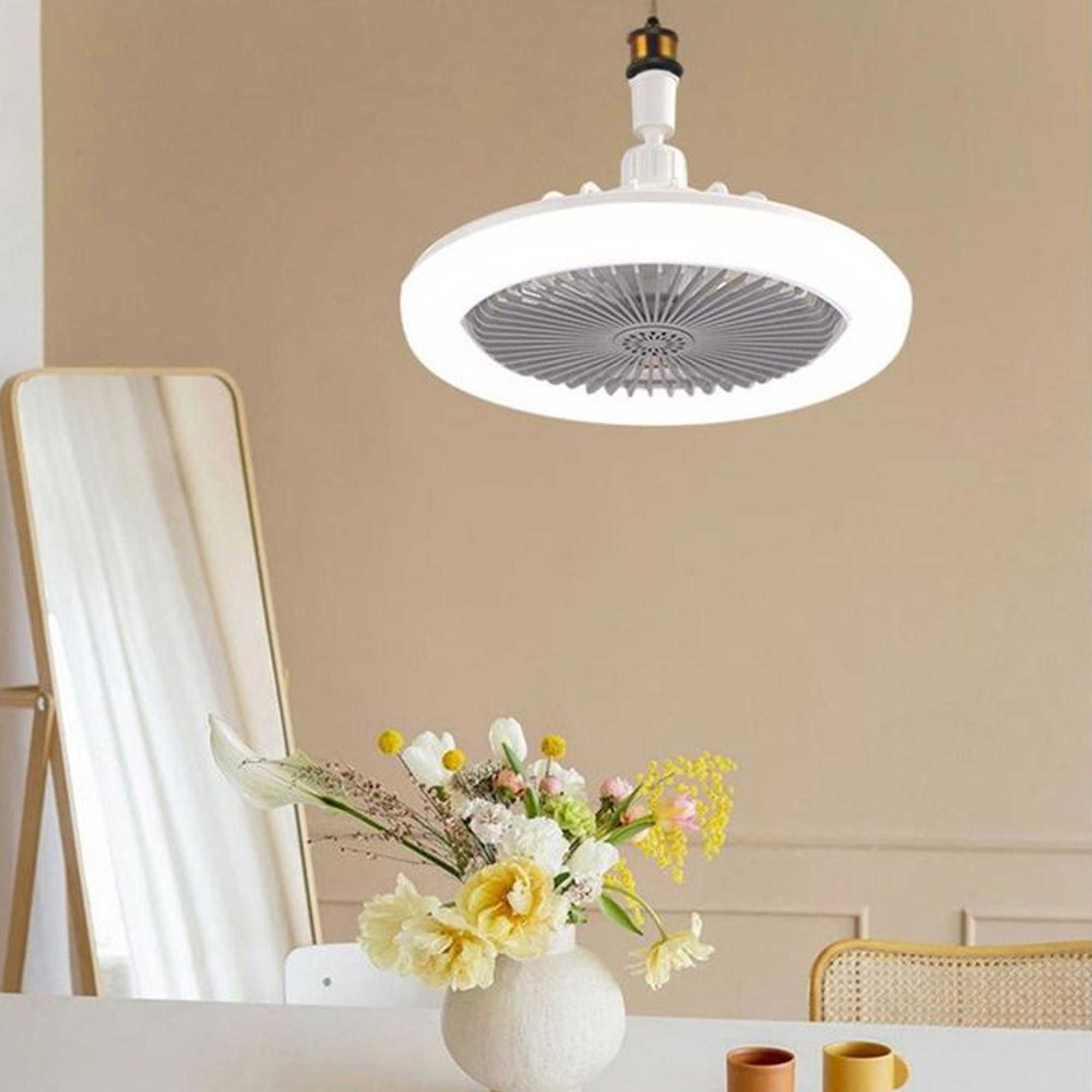 Modern fan and lighting