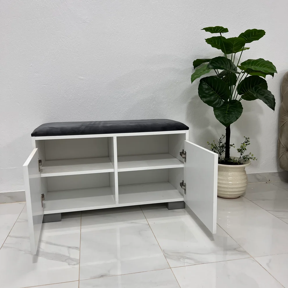 Meuble à chaussures avec assise confortable