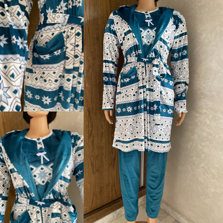 ‏بجامة ثلاث قطع من الموبرا عالية الجودة