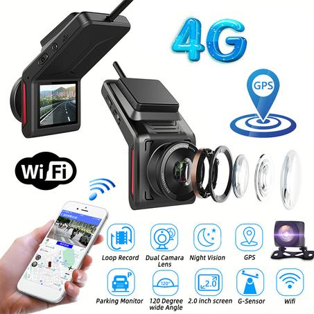 كاميرا سيارة 4G مزدوجة العدسات K18