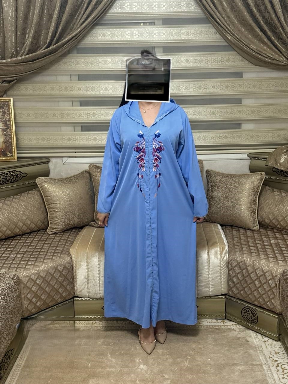 🌸 جلابة كريب كورية – أناقة وراحة فكل تفصيلة 🌸