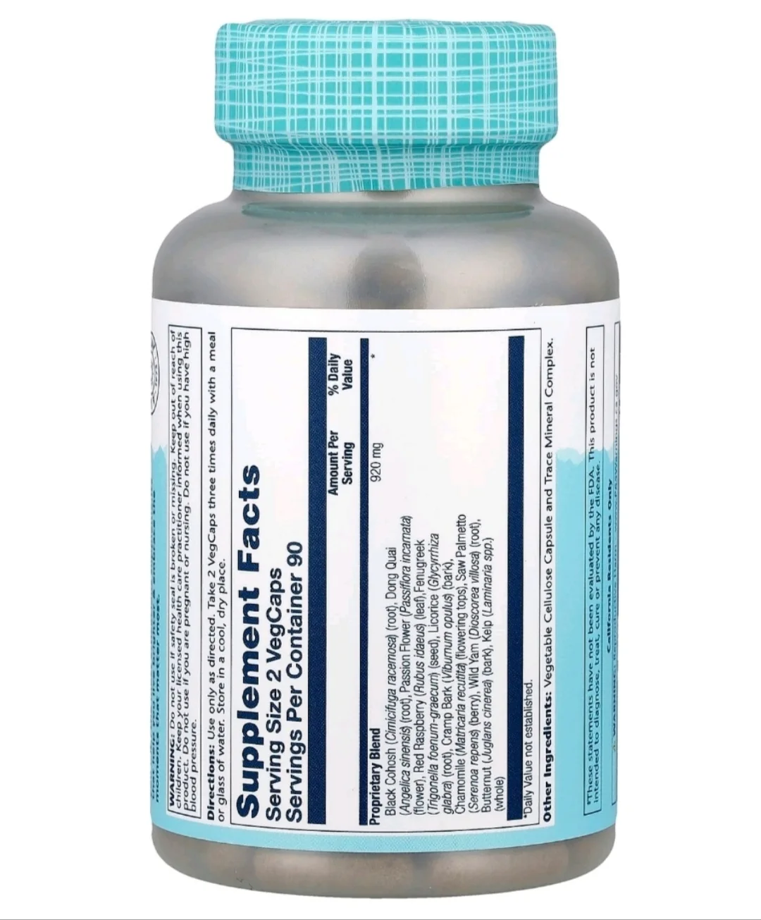 Solaray female hormone 180 قرص