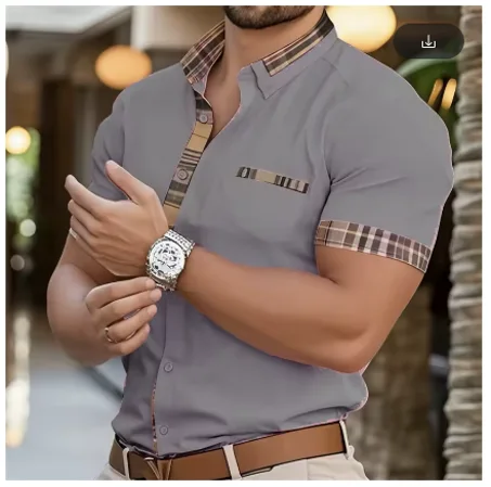 قمصان مكتبية كاجوال بأكمام قصيرة