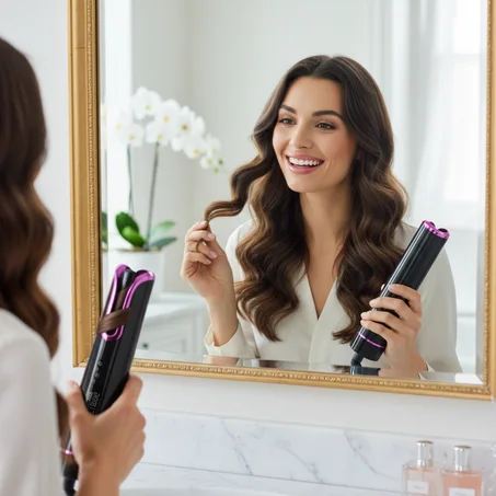 مكواة تجعيد الشعر الأتوماتيكية