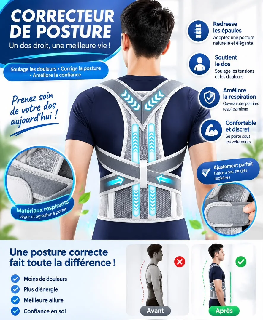 Correcteur de Posture Médical Ajustable