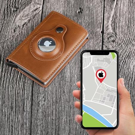 Portefeuille intelligent wallet slim minimaliste RFID d’airtag pour tout les marque de téléphone