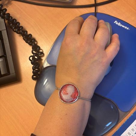 Bracelet Camée Joséphine ( rouge )