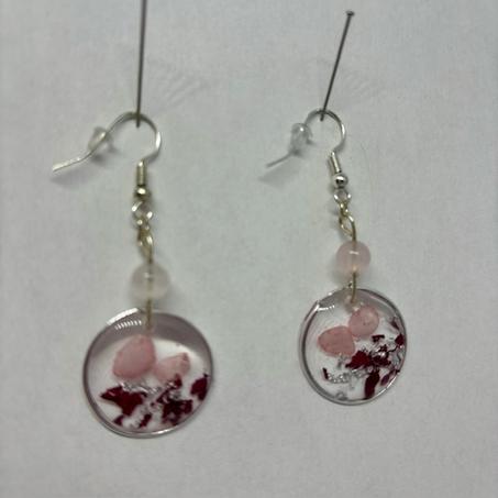 Boucles d'oreilles Rose & Quartz
