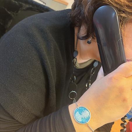 Bracelet Camée Joséphine ( Bleu )