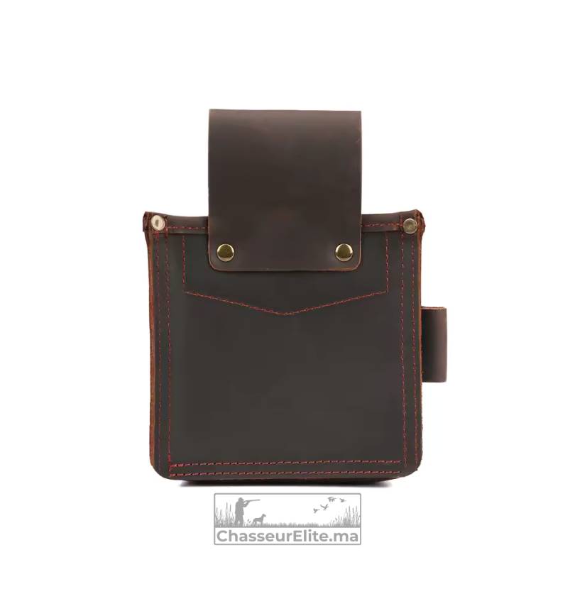 Sac ceinture en cuir pour chasse – Porte-cartouches 12/16/20