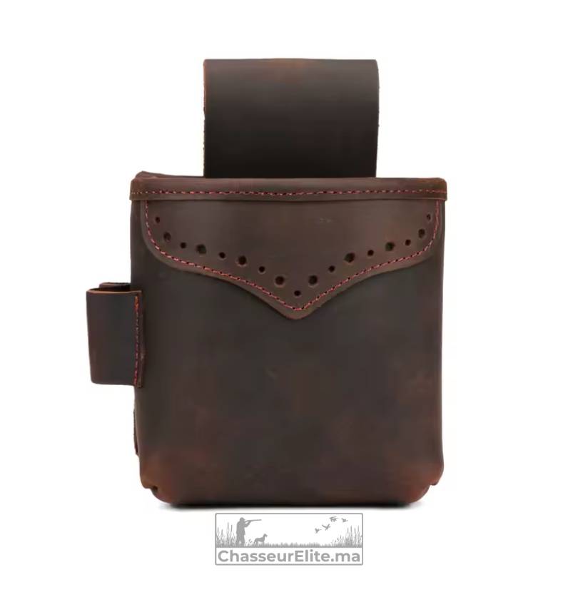 Sac ceinture en cuir pour chasse – Porte-cartouches 12/16/20