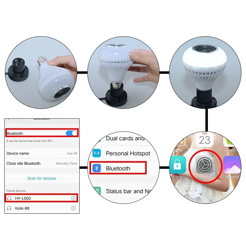 Ampoules De Musique Bluetooth