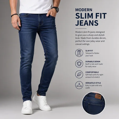 Slim Fit Denim Jeans