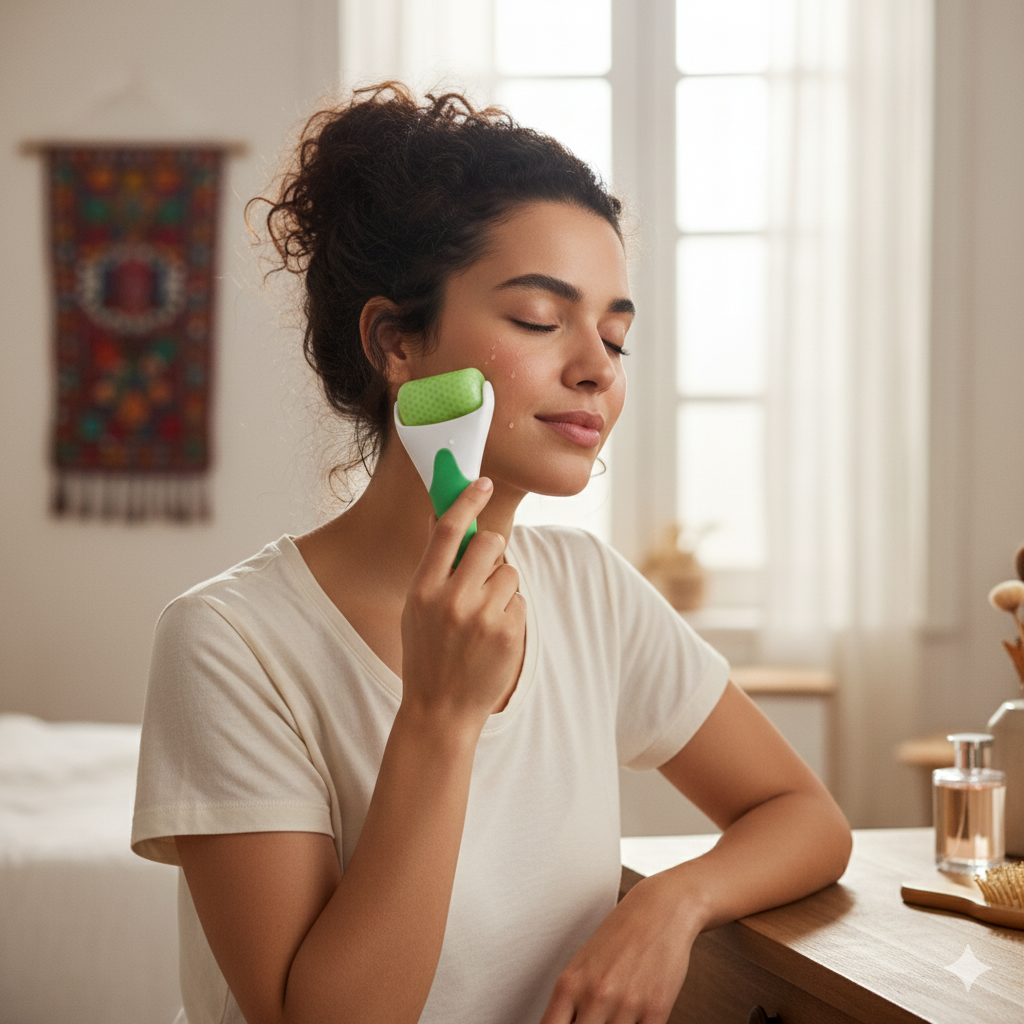 رول ثلج للوجه