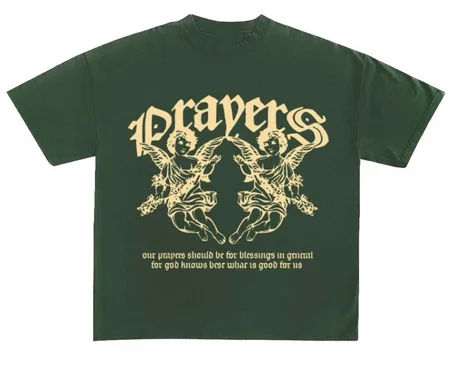 PRAYERS HEAVYWEIGHT T-SHIRT - DARK GREEN