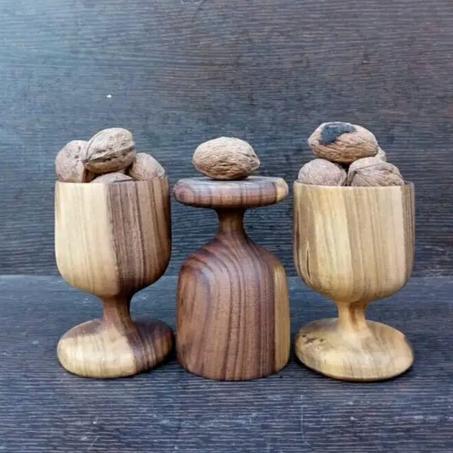 طقم أكواب خشبية فاخرة
