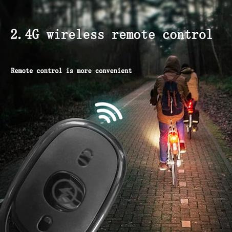 مصابيح ليد وامضة عالية السطوع لاضاءة السيارات و الدراجات مع جهاز تحكم عن بعد مكونة من قطعتين