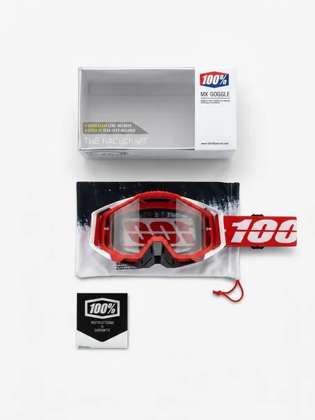 Lunettes 100% Motocross Premium – Rouge No Fumer