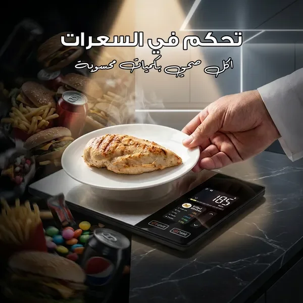 ميزان تحليل الاكل من خلال التطبيق الهاتفي