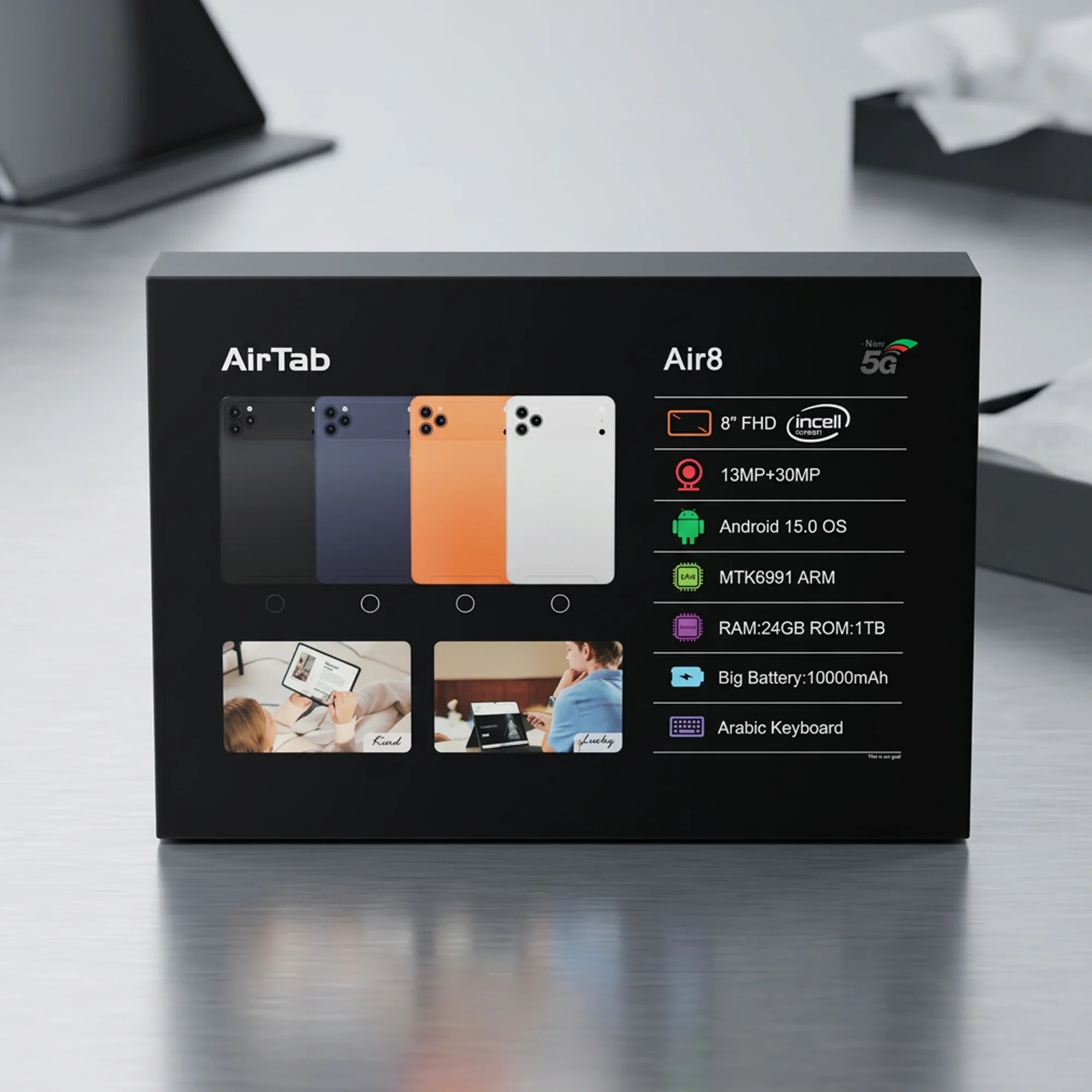 تابلت Airtap Air 8  بكيبورد بلوتوث (بضمان عام ) + مجموعة هدايا