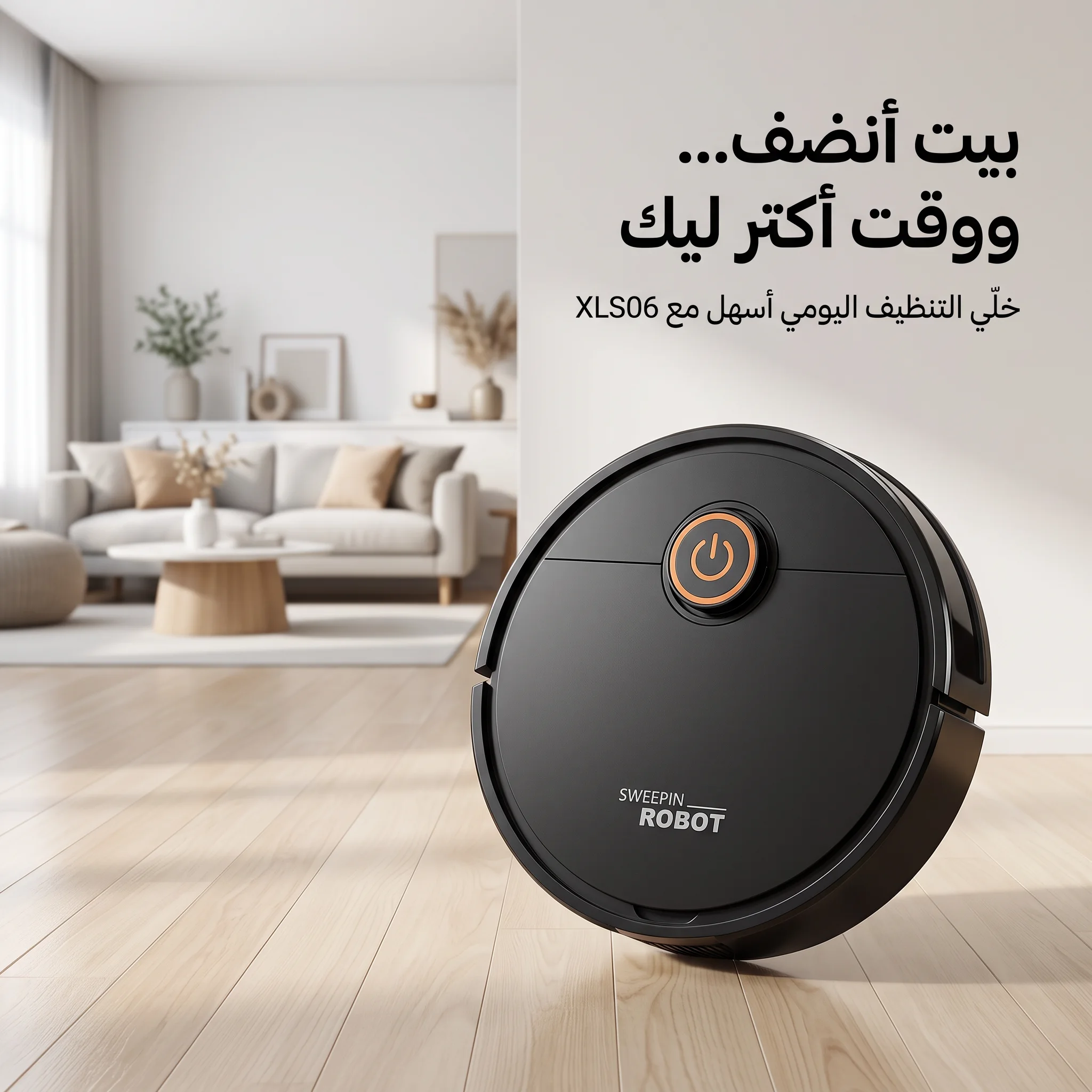 مكنسة روبوت ذكية للكنس والمسح 2 في 1 (بدون مجهود)