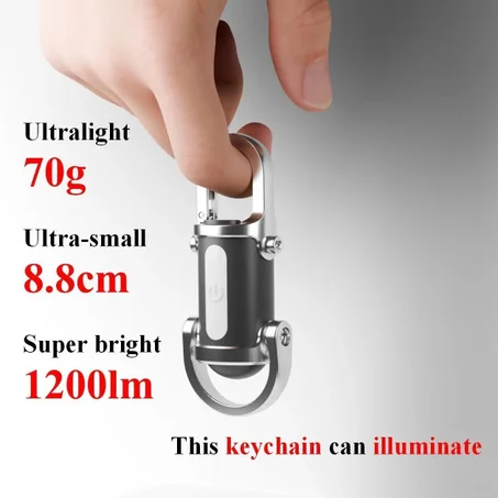 Portable Usb Flashlight Rechargeable Keychain Work Light Pendant Flashlight Inspection Light Key Chain for Outdoor Activities