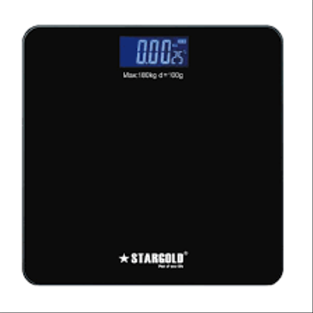 STARGOLD Digital Personal Weighing Scale, 180 KG Capacity, 6mm Tempered Glass, High Precision Sensors, Ultra Thin Design, SG-WSM22 Red